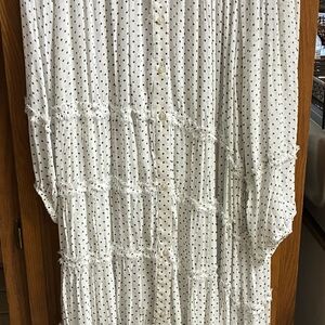 Anthropologie Black Polka Dot Dress